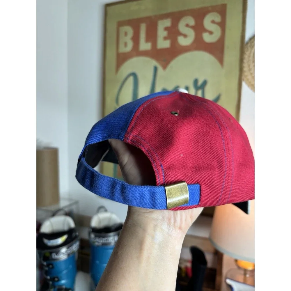 Vintage 90s  PBR PROFESSIONAL BULL RIDERS / Bud light Trucker Hat Red And Blue